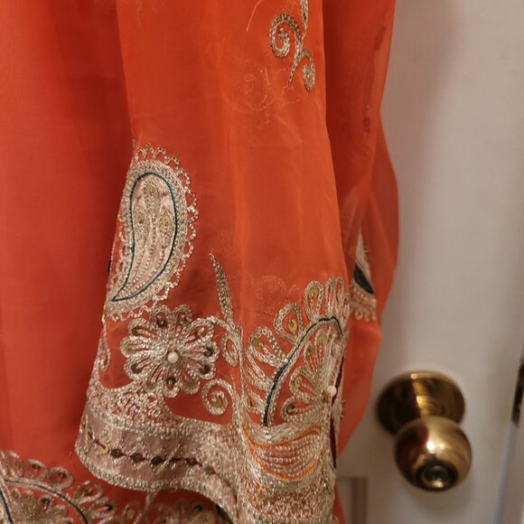 Pashak Rajputi Lehenga (Long Skirt) & Kurti (Top) -Hand Beaded- Ethnic- Stitched - Picture 3 of 12